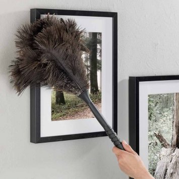 Plumeau télescopique en plumes d'autruche