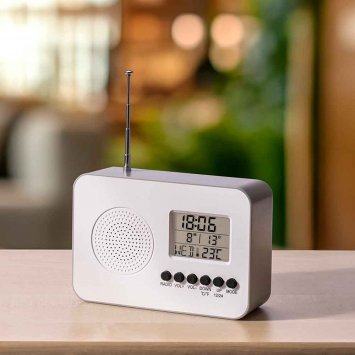 Votre cadeau : radio avec horloge et thermomètre