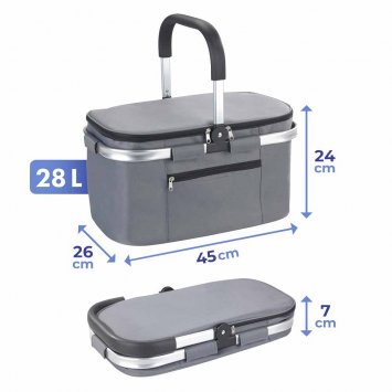 Panier à provisions avec sac isotherme