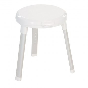 Tabouret de douche à assise rotative