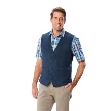Gilet en microfibre aspect daim