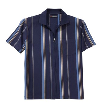 Polo zippé,Marine