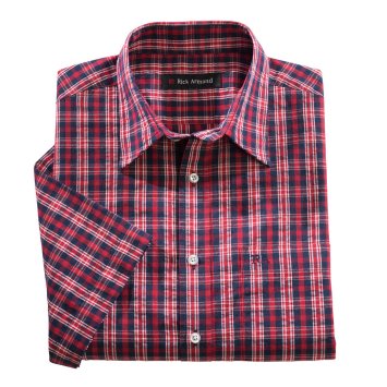 Chemise à carreaux en seersucker