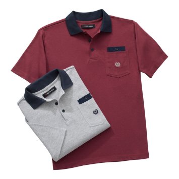 Polo en maille interlock, par lot de 2