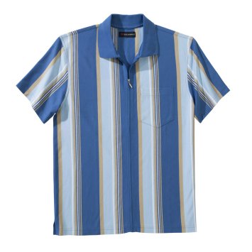 Polo jersey entièrement zippé