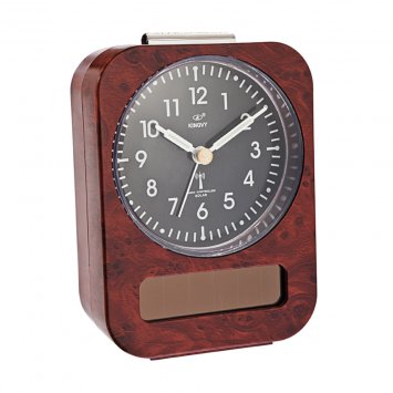 Réveil radio-piloté à énergie solaire aspect bois