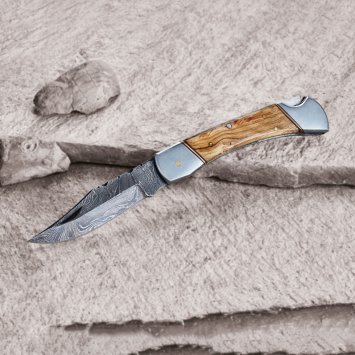 Couteau de poche damassé