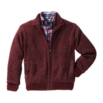 Blouson tricot doublé polaire