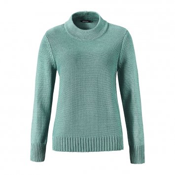 Pull femme col court montant