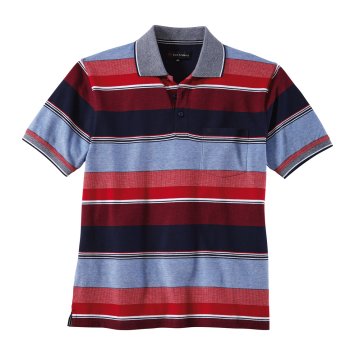 Polo à rayures en maille piquée