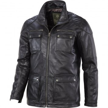 Veste en cuir nappa d'agneau