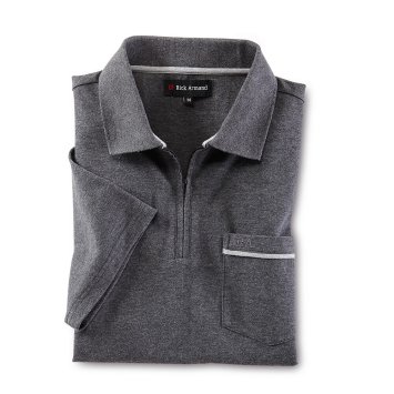 Polo maille piquée et col zippé