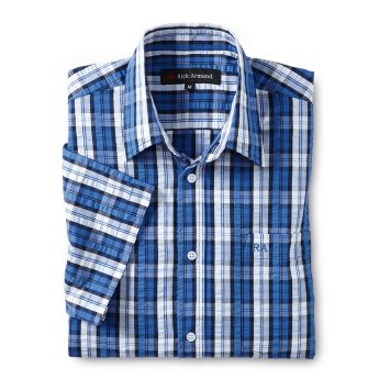 Chemise maritime en coton gaufré