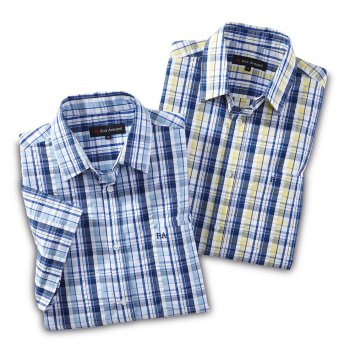 Chemise sans repassage en coton gaufré