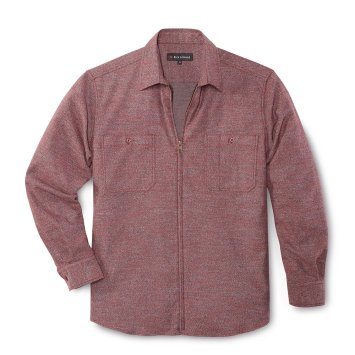 Chemise en flanelle avec glissière continue