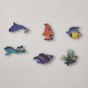 Lot De 2 Puzzles Anciens Pour Enfants - Scène Plage Et Enfant Avec Chien - Vintage France
