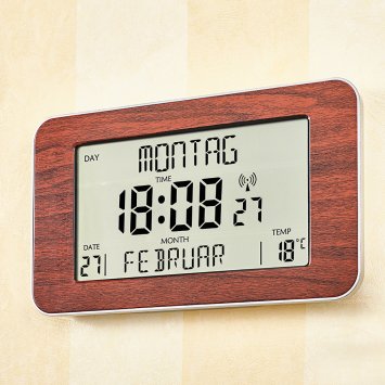 Horloge calendrier radiopilotée