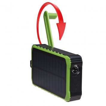 Chargeur à manivelle et solaire