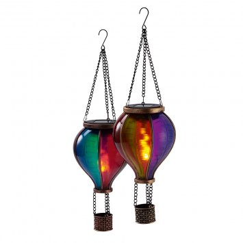 Duo solaire de ballons multicolores
