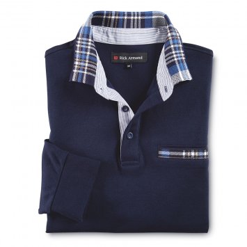 Polo interlock avec contrastes