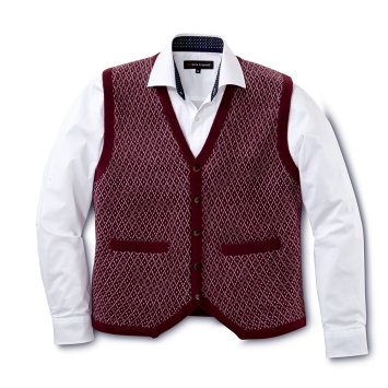 Gilet jacquard sans manches