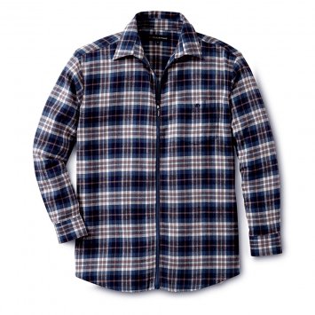 Chemise de flanelle zippée
