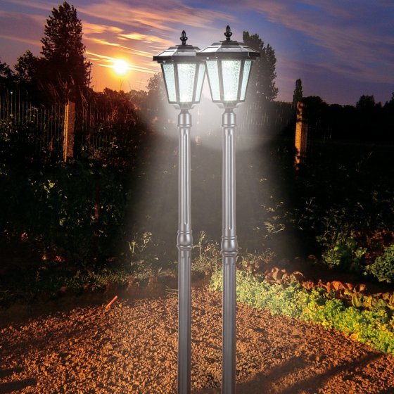 Lampadaire de jardin à énergie solaire Lot de 2 