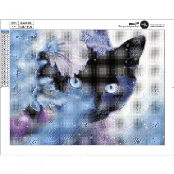 Peinture au diamant, chat