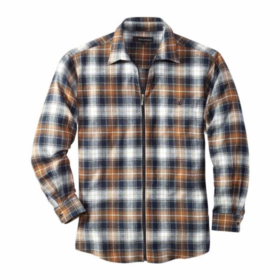 Chemise de flanelle zippée 