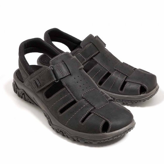 Sandales à velcro pour hommes 46 | Noir