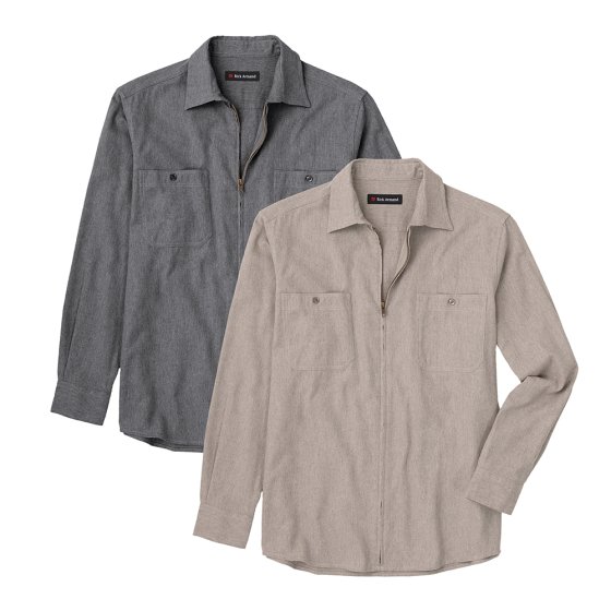 Chemise en flanelle avec fermeture éclair sur toute la longueur 