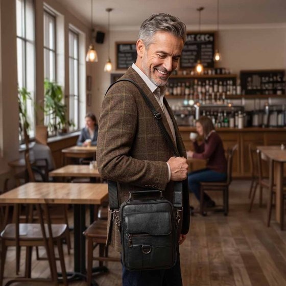 Sac à bandoulière en cuir pour homme 