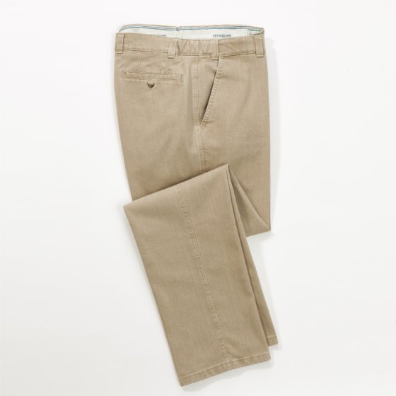 Pantalon coton à taille confort