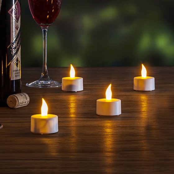 Bougies chauffe-plat LED, lot de 4 Lot de 4  