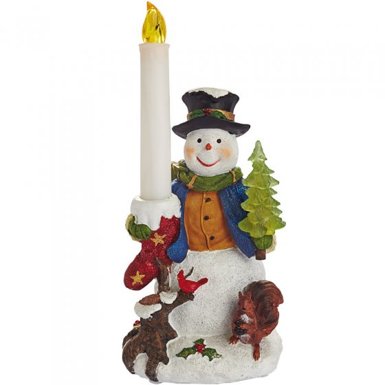 Bonhomme de neige avec bougie LED