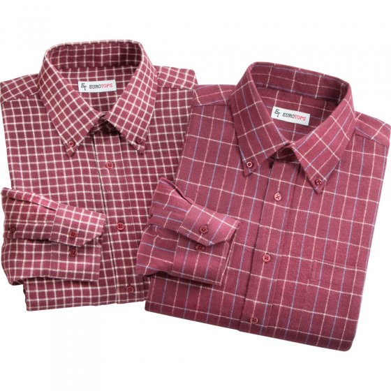 Chemises à carreaux par 2 3XL | Bordeaux