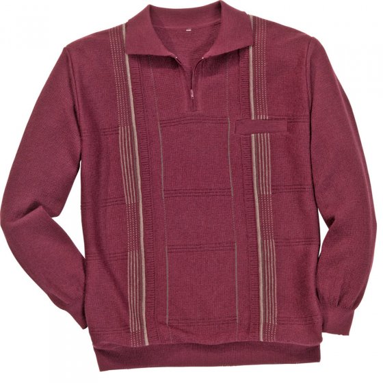 Pull polo à col zippé