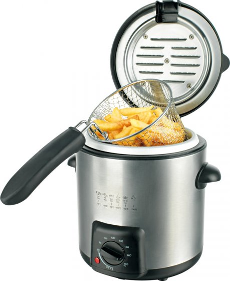 Mini friteuse en acier inoxydable