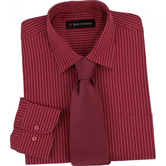 Chemise avec cravate XXL | Bordeaux