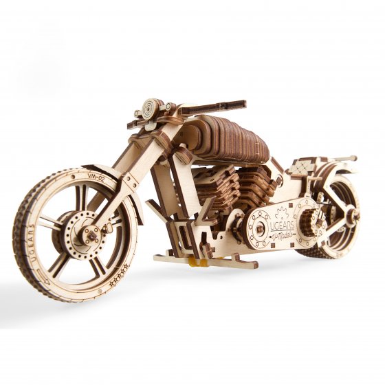 Modèle réduit en bois  "moto" 