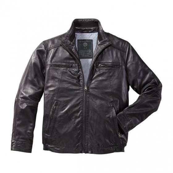 Blouson en cuir nappa d'agneau 60 | Noir