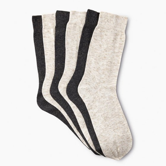 Chaussettes coton et lin Lot de 6  