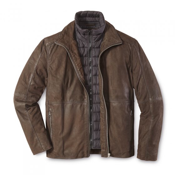 Veste en cuir nubuck 