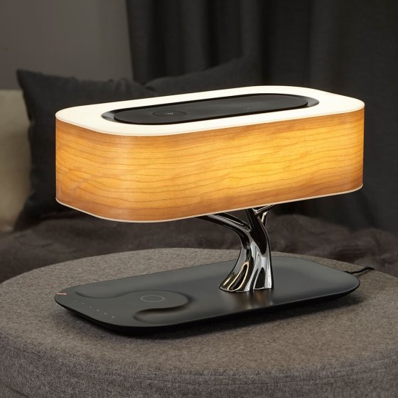 Lampe en merisier en forme d'arbre