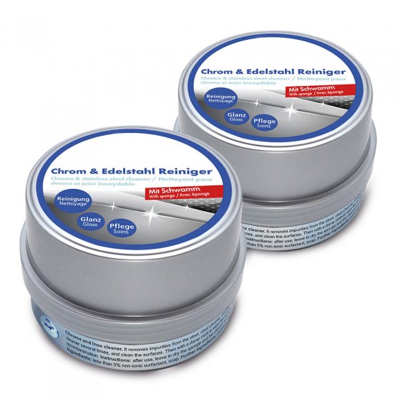 Nettoyant spécial chromes et acier inox avec effet déperlant Lot de 2