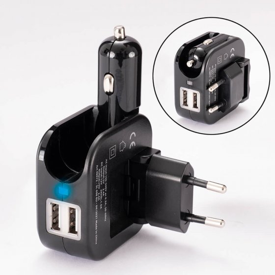 Chargeur USB de voiture 2-en-1 