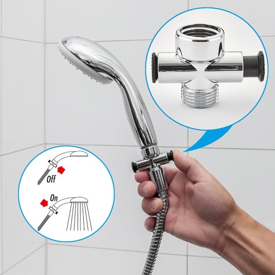Pommeau De Douche Flexible à Bouton Poussoir - 7 Jets, économie D'eau, Pour Toilettes, Animaux, Lavage