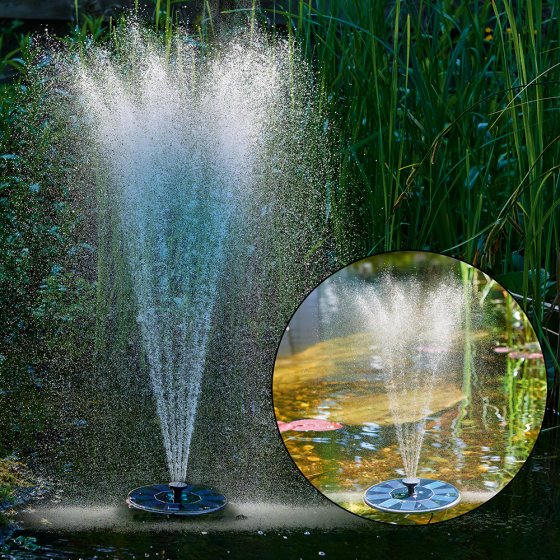 Fontaine Solaire pour Bassin avec LED, Fontaine A Eau Solaire