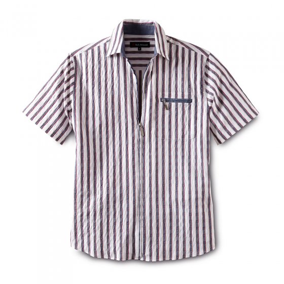 Chemise zippée en seersucker
