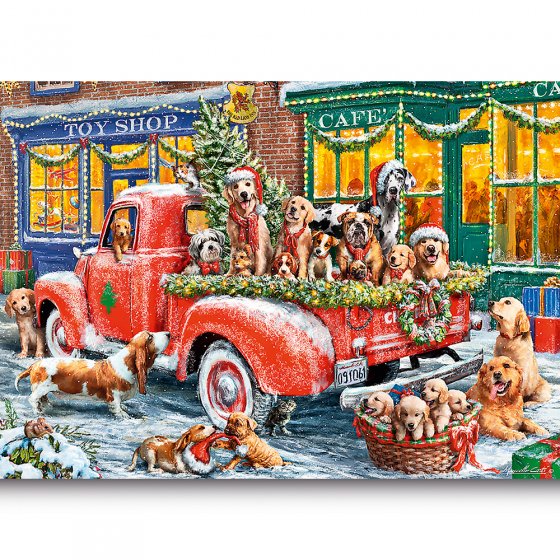 Puzzle en bois « les aides du Père Noël » 